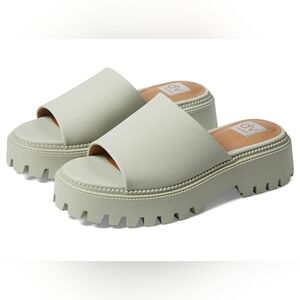 DV Dolce Vita Women’s Pastel Green Chunky Platform Slide Sandals